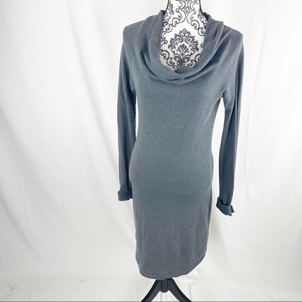 James Perse Cowl Funnel Neck Sweater Dress - Picture 3 of 10